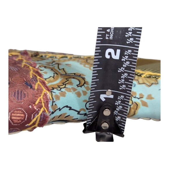 Hand Crafted Wall Hanging Quilt Like Wreath Made of Men's Ties & Scarves 20" - Picture 15 of 15